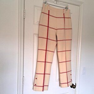 Courrèges Rare Vintage Fabulous Pants Windowpane Plaid Wool Made in France FR 40